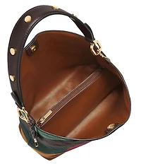 Fossil Jessie Patchwork Leather Suede Bucket Bag