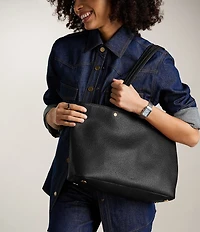 Fossil Jessie Top Zip Leather Tote Bag