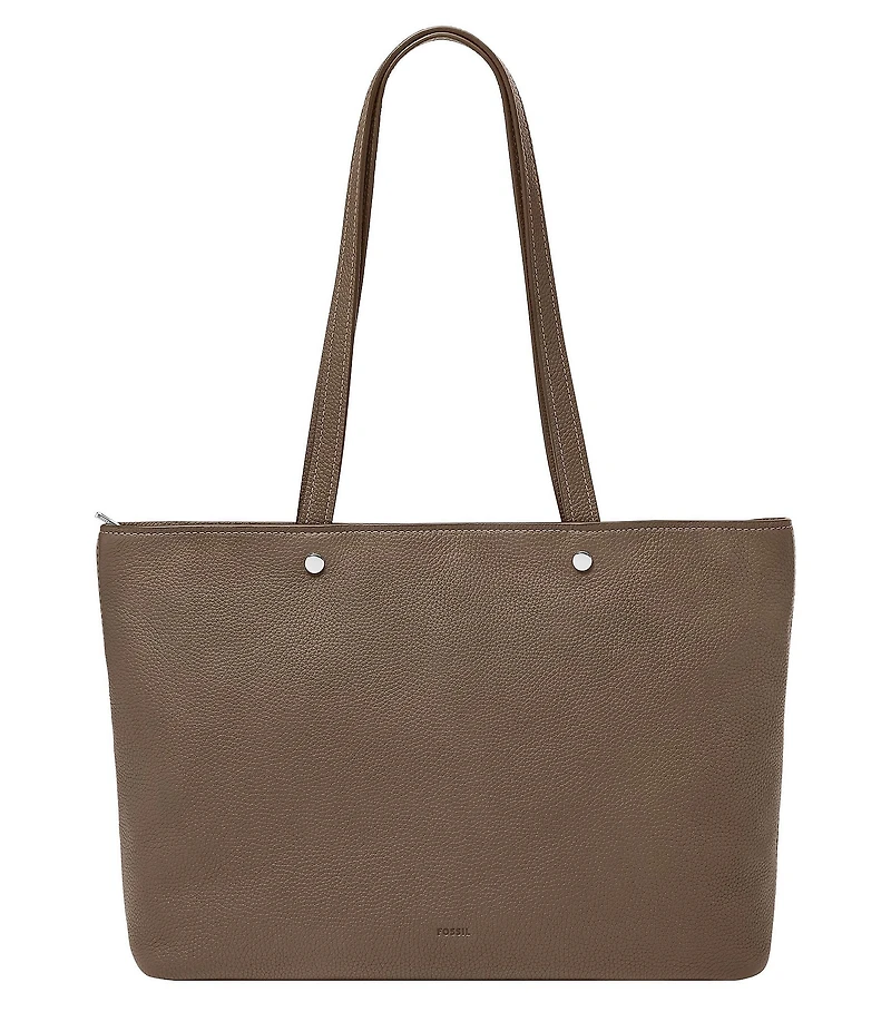 Fossil Jessie Top Zip Leather Tote Bag