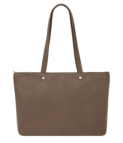Fossil Jessie Top Zip Leather Tote Bag