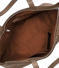 Fossil Jessie Top Zip Leather Tote Bag