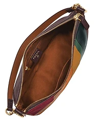 Fossil Jolie Patchwork Leather Suede Crossbody Shoulder Bag