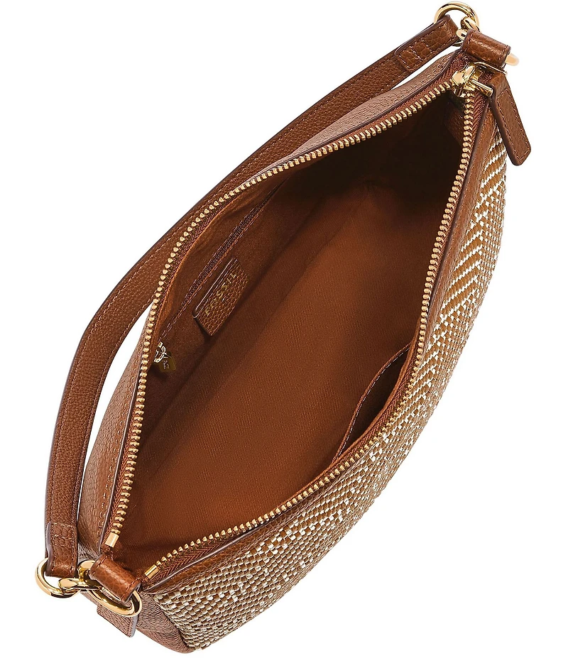 Fossil Jolie Woven Leather Shoulder Bag