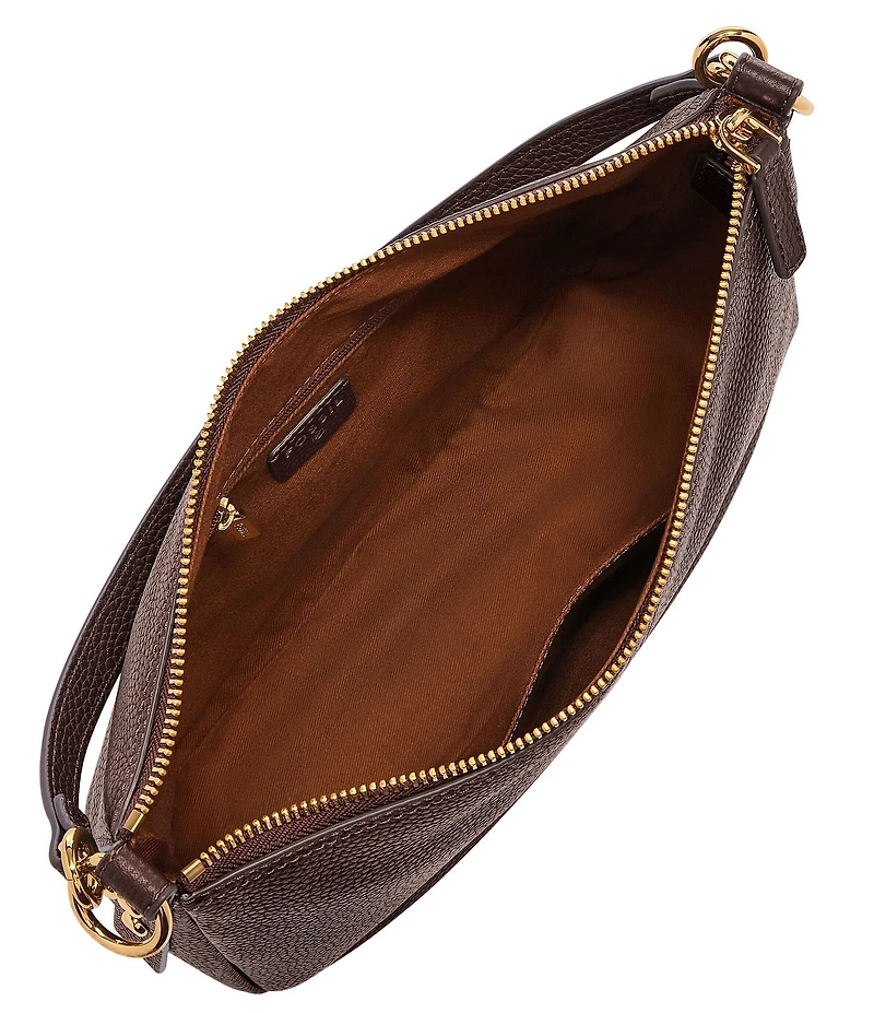 Fossil Jolie Zip Key Leather Crossbody Shoulder Bag
