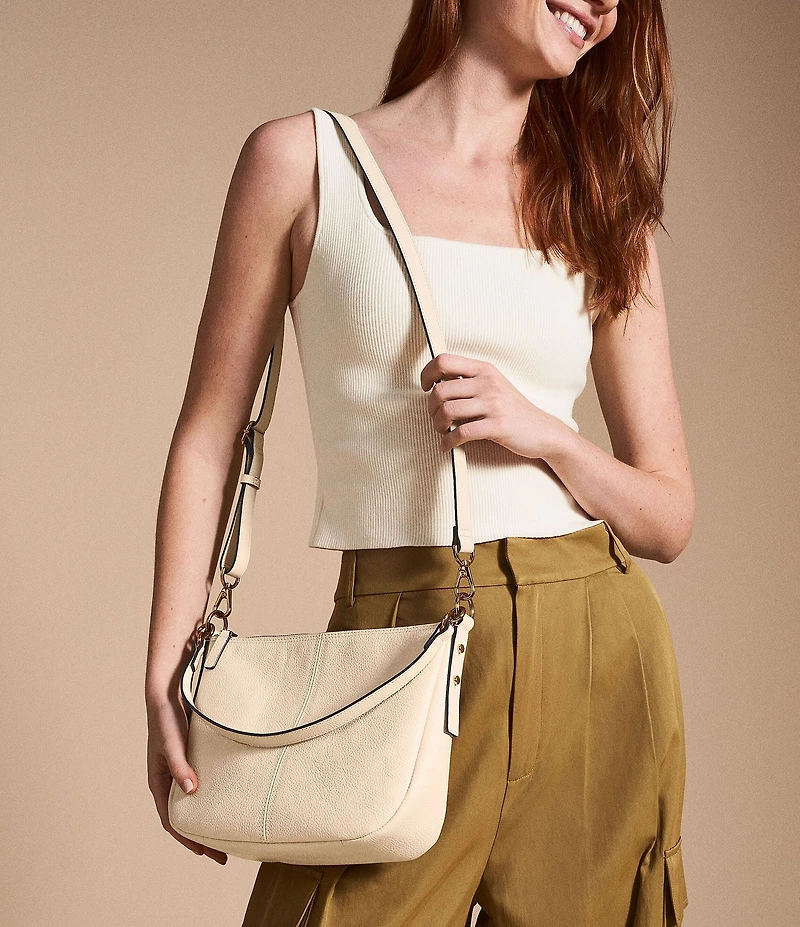 Fossil Jolie Zip Key Leather Crossbody Shoulder Bag