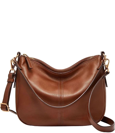 Fossil Jolie Zip Key Leather Crossbody Shoulder Bag
