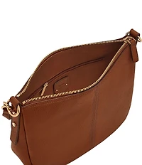 Fossil Jolie Zip Key Leather Crossbody Shoulder Bag