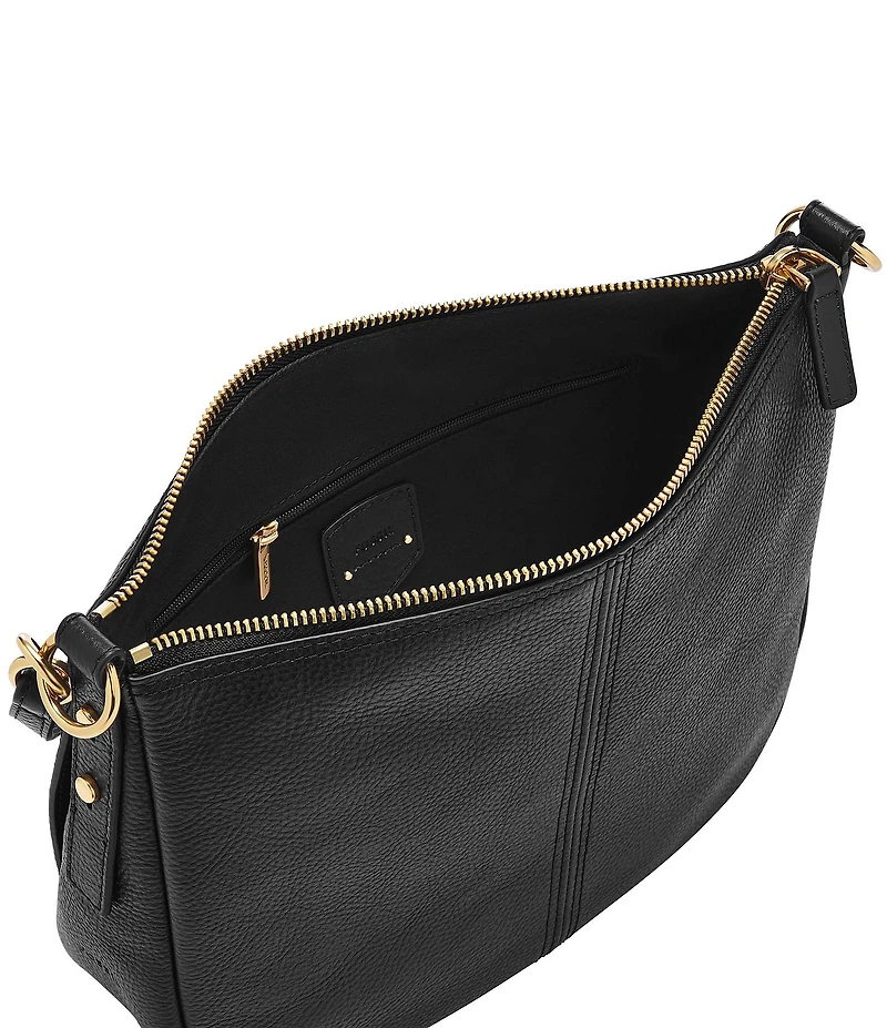 Fossil Jolie Zip Key Leather Crossbody Shoulder Bag