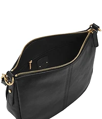Fossil Jolie Zip Key Leather Crossbody Shoulder Bag