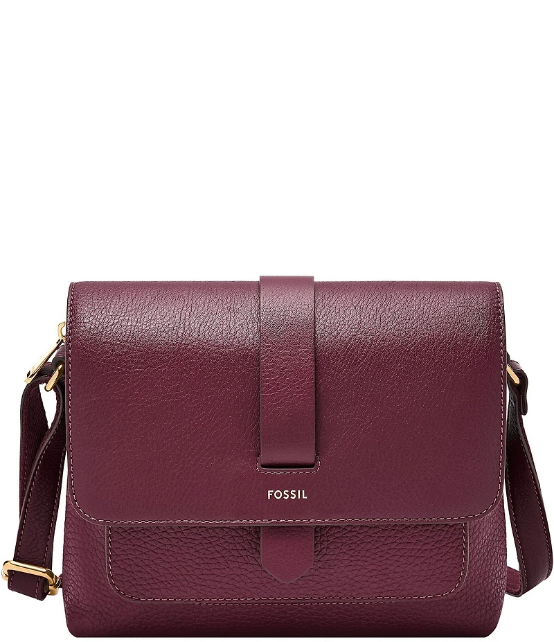 Fossil Kinley Small Fold Over Leather Crossbody Bag