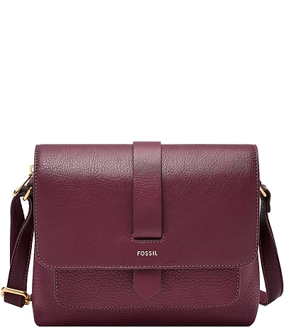 Fossil Kinley Small Fold Over Leather Crossbody Bag