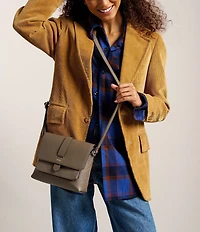 Fossil Kinley Small Fold Over Leather Crossbody Bag