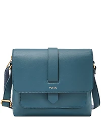 Fossil Kinley Small Fold Over Leather Crossbody Bag