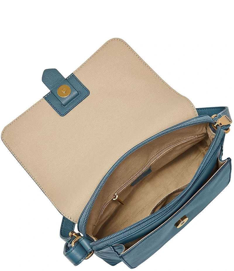 Fossil Kinley Small Fold Over Leather Crossbody Bag