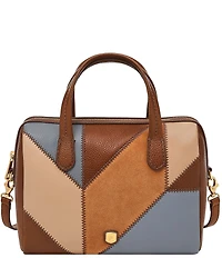 Fossil Lainey Patchwork Leather Satchel Bag