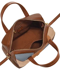 Fossil Lainey Patchwork Leather Satchel Bag
