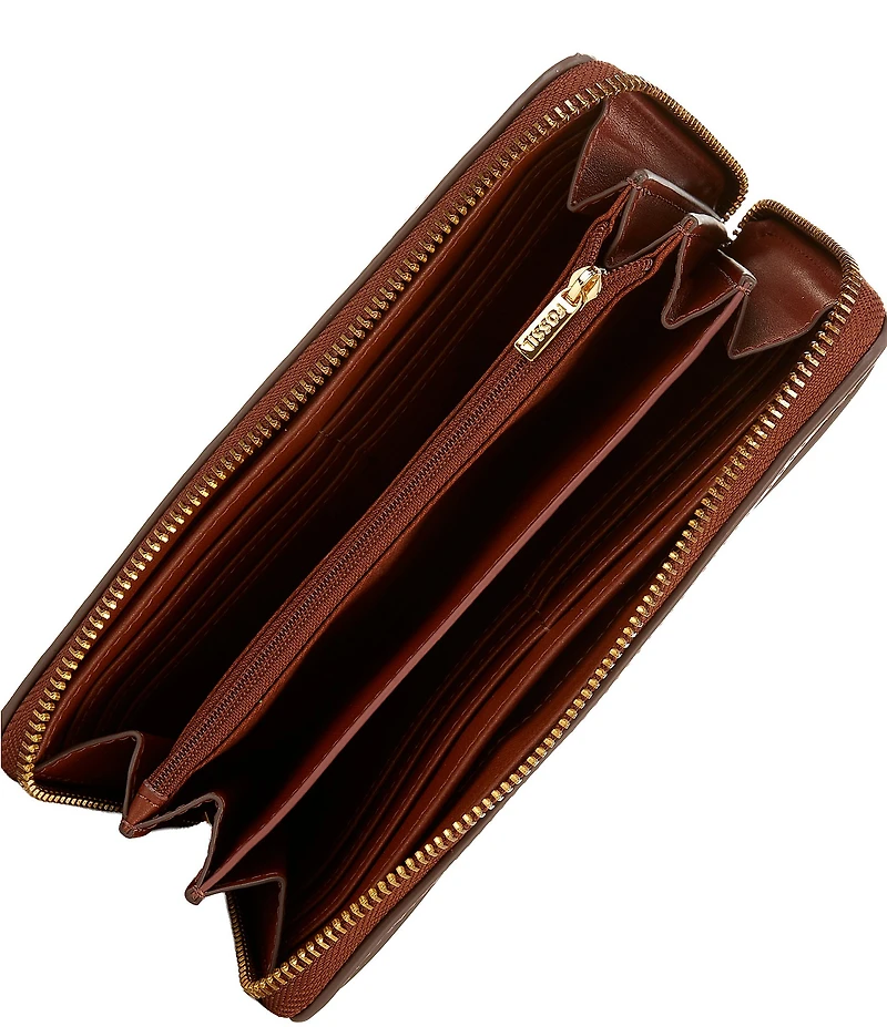 Fossil Lennox Zip Continental Wristlet Wallet