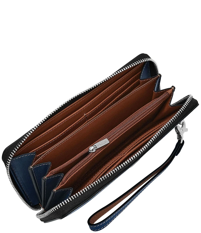Fossil Lennox Zip Continental Wristlet Wallet