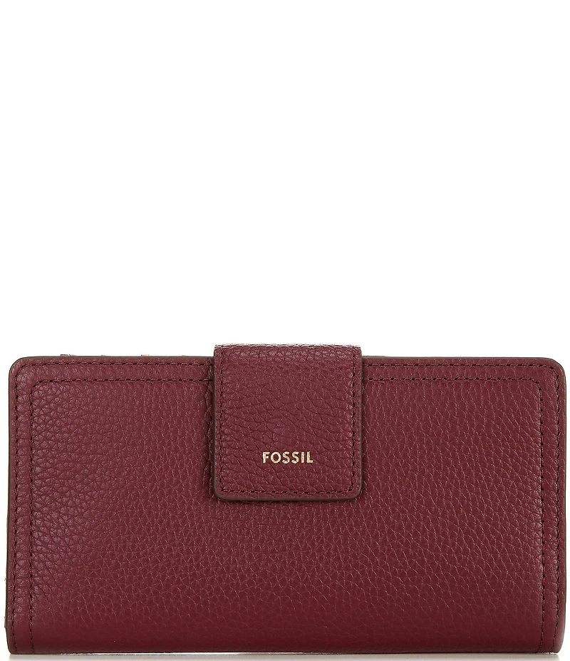 Fossil Logan Logo RFID Leather Tab Bifold Wallet