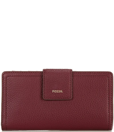 Fossil Logan Logo RFID Leather Tab Bifold Wallet