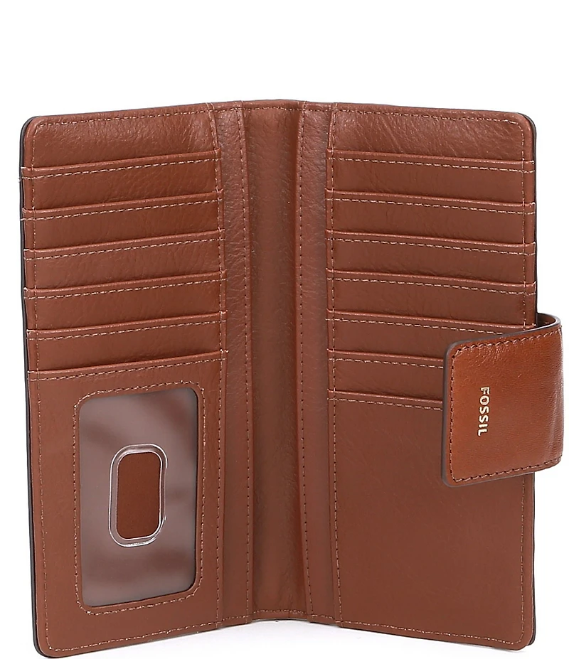Fossil Logan Logo RFID Leather Tab Bifold Wallet
