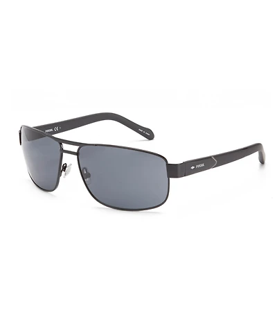 Fossil Men's Matte Rectangle Sunglasses
