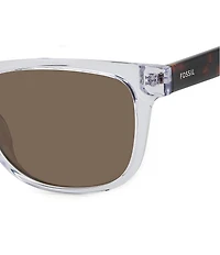 Fossil Men's 3160/S 55mm Transparent Havana Square Sunglasses