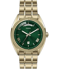 Fossil Men's Campbell Three-Hand Day-Date Stainless Steel Bracelet Watch