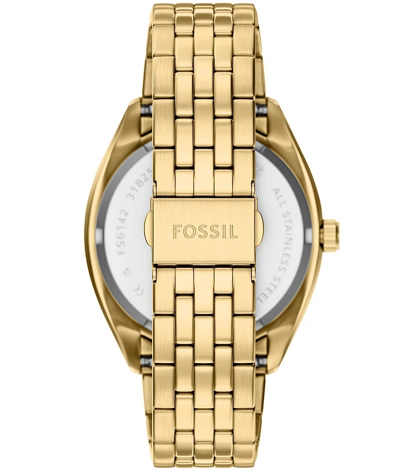 Fossil Men's Campbell Three-Hand Day-Date Stainless Steel Bracelet Watch