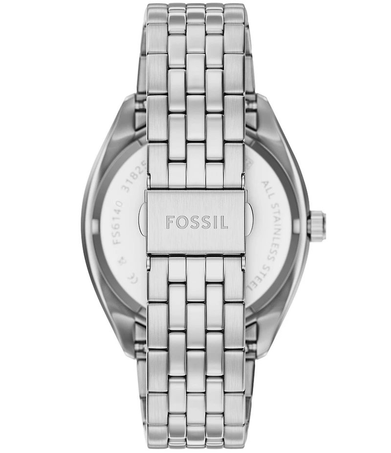 Fossil Men's Campbell Three-Hand Day-Date Stainless Steel Bracelet Watch