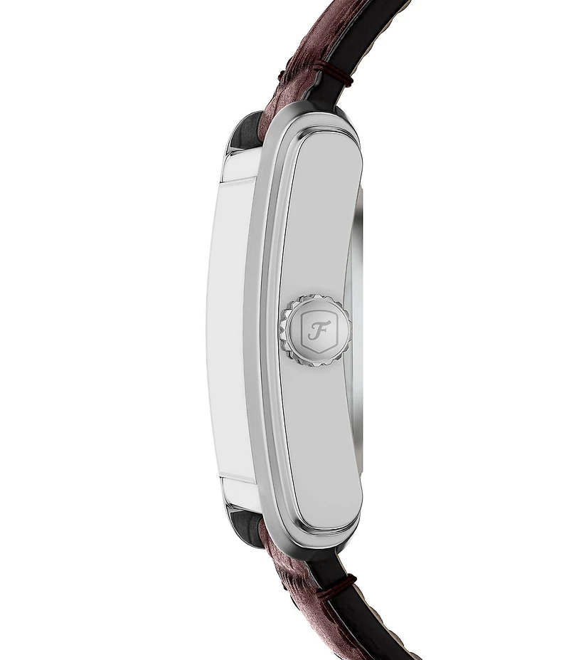 Fossil Men's Carraway Automatic Croco Leather Strap Watch