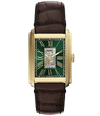 Fossil Men's Carraway Automatic Croco Leather Strap Watch