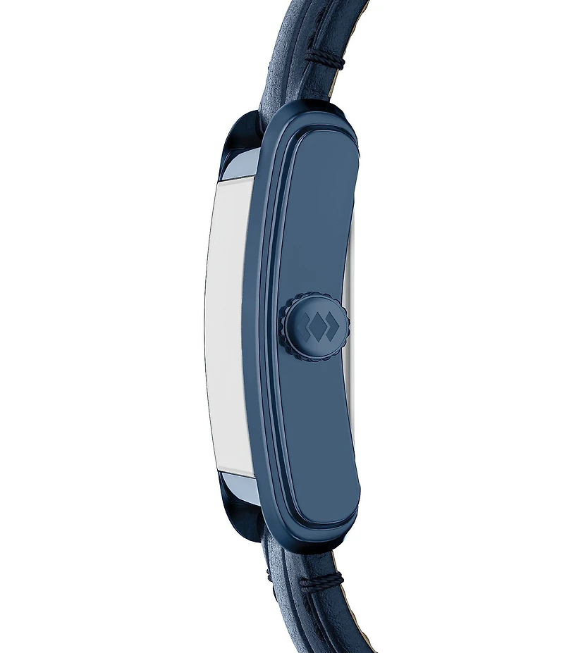Fossil Men's Carraway Quartz Three-Hand Navy Croco Leather Strap Watch
