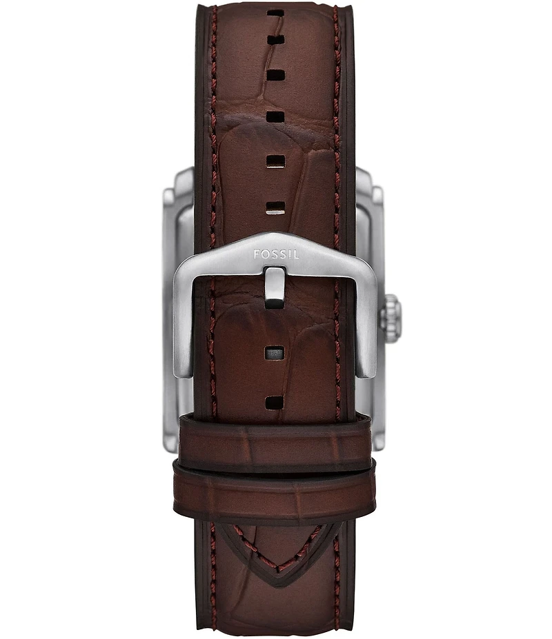 Fossil Men's Carraway Three Hand Croco Leather Watch