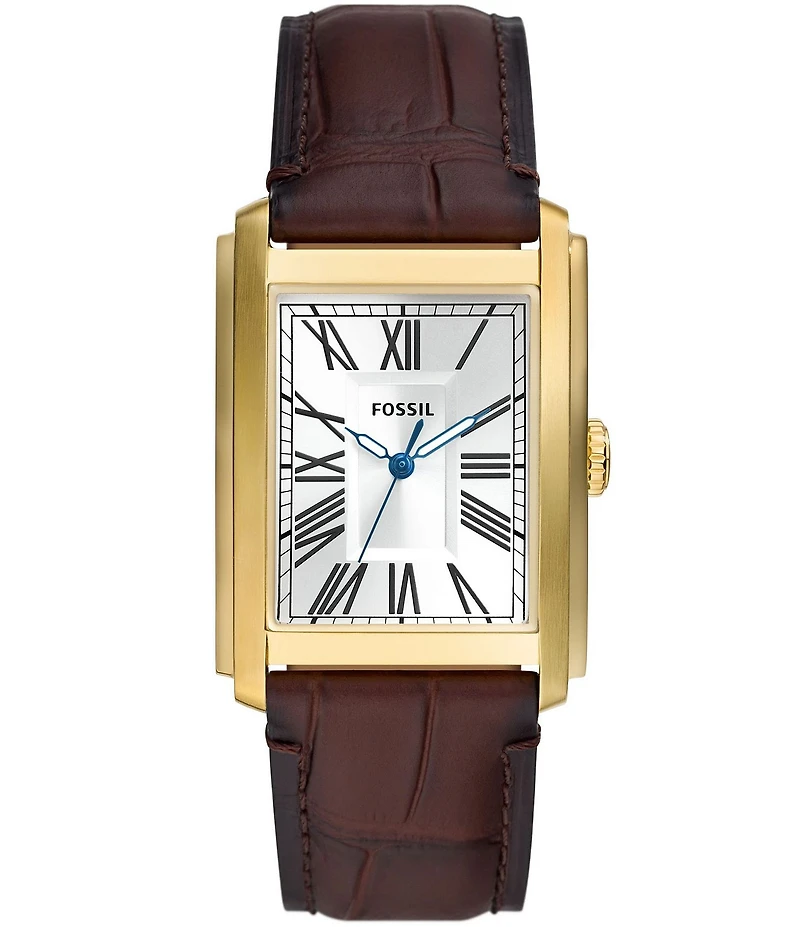 Fossil Men's Carraway Three Hand Croco Leather Watch