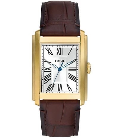 Fossil Men's Carraway Three Hand Croco Leather Watch