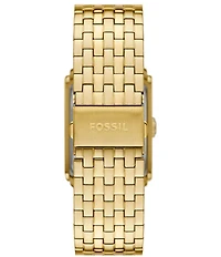 Fossil Men's Carraway Three Hand Gold Tone Stainless Steel Bracelet Watch