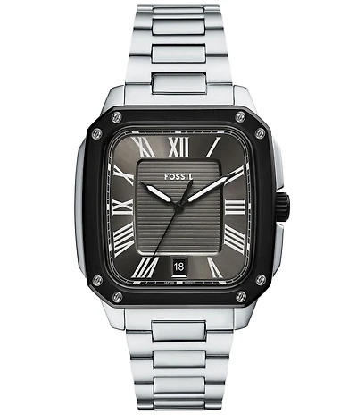 Fossil Men's Crosby Three-Hand Date Stainless Steel Bracelet Watch