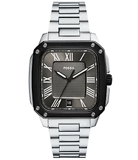 Fossil Men's Crosby Three-Hand Date Stainless Steel Bracelet Watch