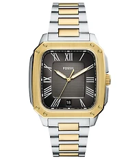 Fossil Men's Crosby Three-Hand Date Two Tone Stainless Steel Bracelet Watch