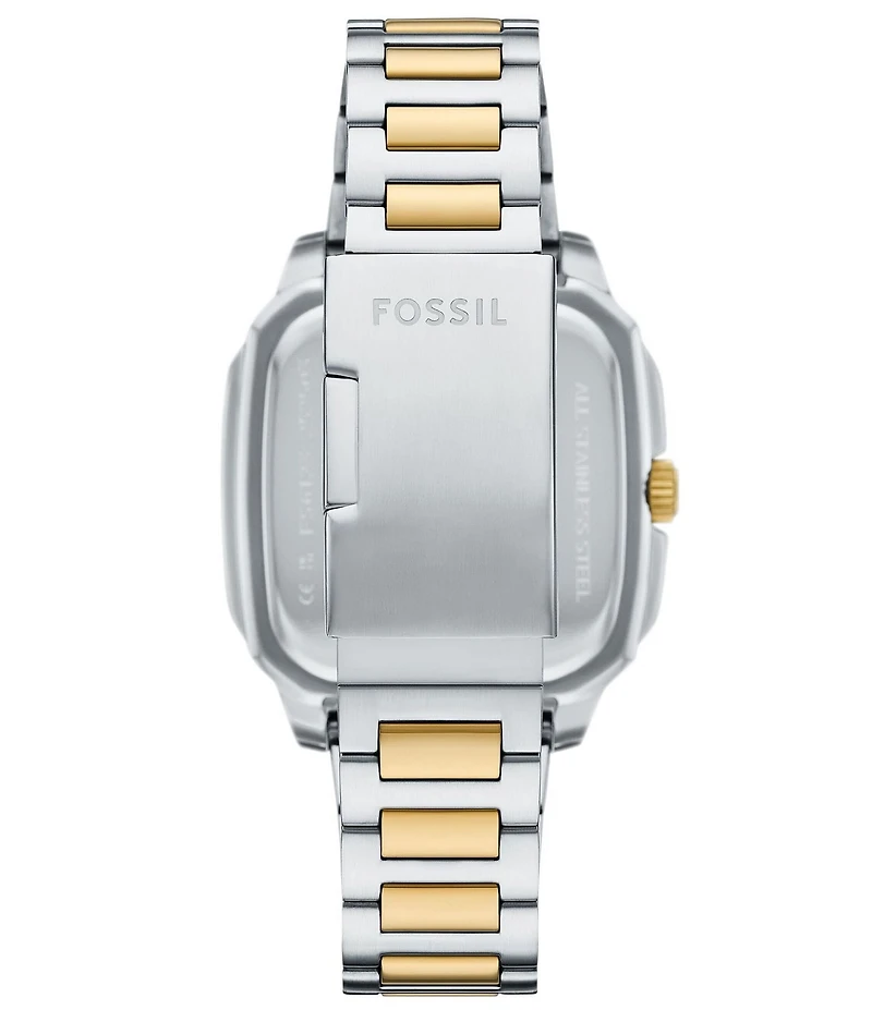 Fossil Men's Crosby Three-Hand Date Two Tone Stainless Steel Bracelet Watch