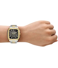 Fossil Men's Crosby Three-Hand Date Two Tone Stainless Steel Bracelet Watch