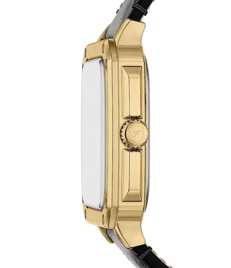 Fossil Men's Crosby Three-Hand Leather Strap Watch