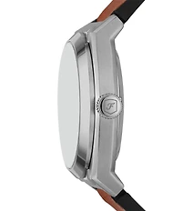 Fossil Men's Everett Automatic Brown Leather Strap Watch