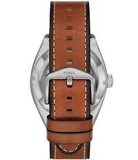 Fossil Men's Everett Automatic Brown Leather Strap Watch