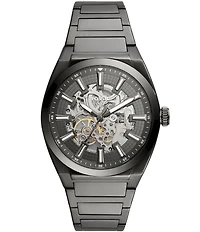 Fossil Men's Everett Automatic Smoke Stainless Steel Bracelet Watch