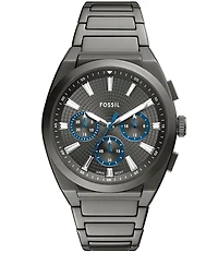 Fossil Men's Everett Chronograph Gunmetal Tone Stainless Steel Bracelet Watch