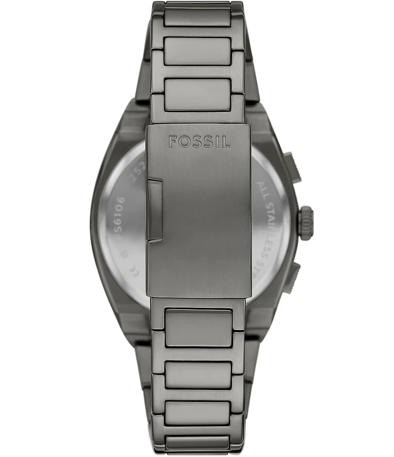 Fossil Men's Everett Chronograph Gunmetal Tone Stainless Steel Bracelet Watch