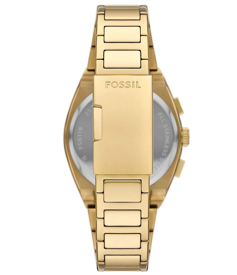Fossil Men's Everett Quartz Chronograph Gold Tone Stainless Steel Bracelet Watch