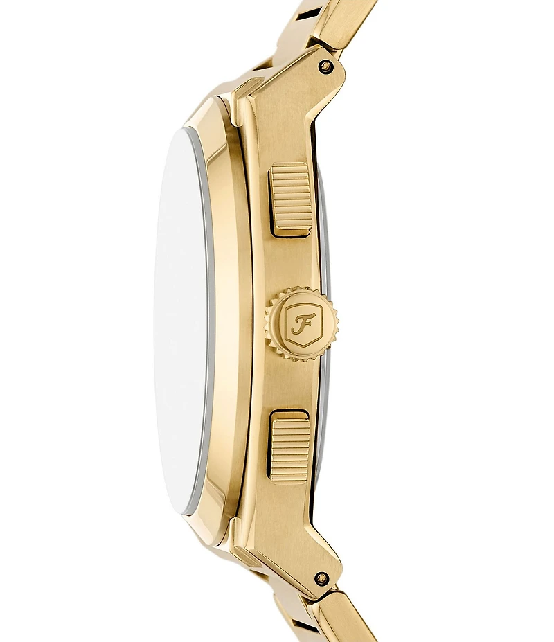 Fossil Men's Everett Quartz Chronograph Gold Tone Stainless Steel Bracelet Watch